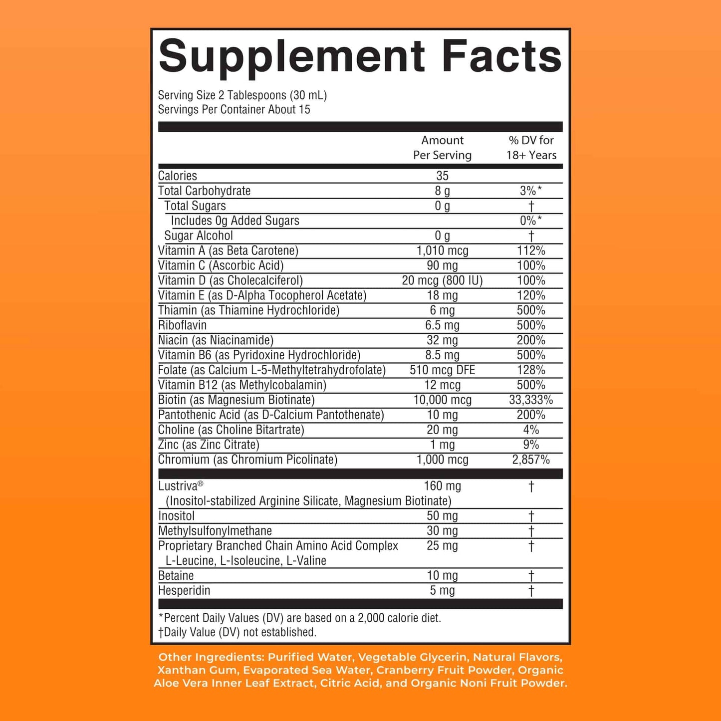 Liquid Morning Multivitamin + Hair Growth