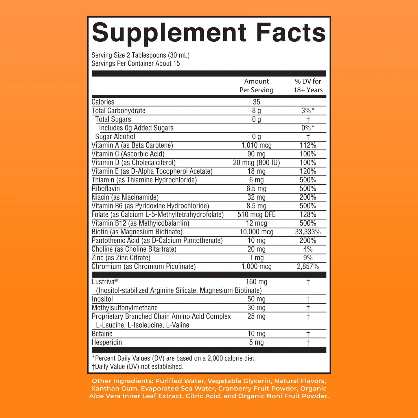 Liquid Morning Multivitamin + Hair Growth(30oz)